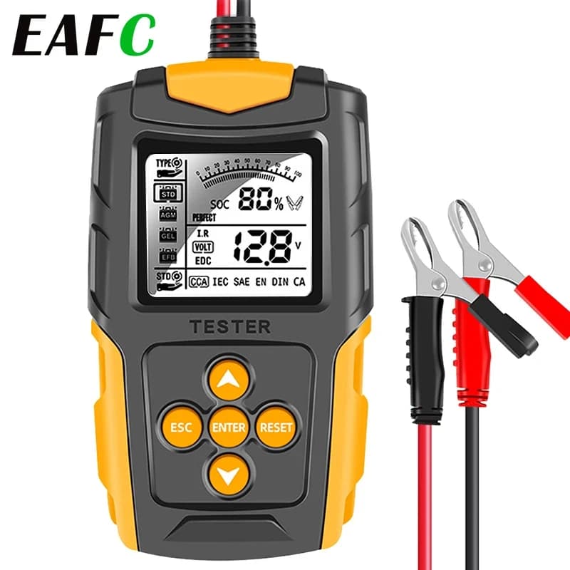 جهاز فحص بطارية السيارة 12V/24V بشاشة LCD